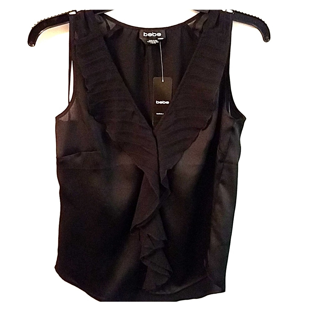 Bebe Ruffle Front Top - Picture 2 of 6